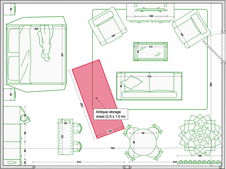 FloorplanQA living-room example